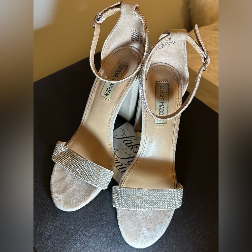 Steve Madden crystal high heels. Size 8 1/2.